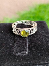 Natural Peridot Ring-Handmade Silver Ring-925 Sterling Silver Ring-Designer Ring