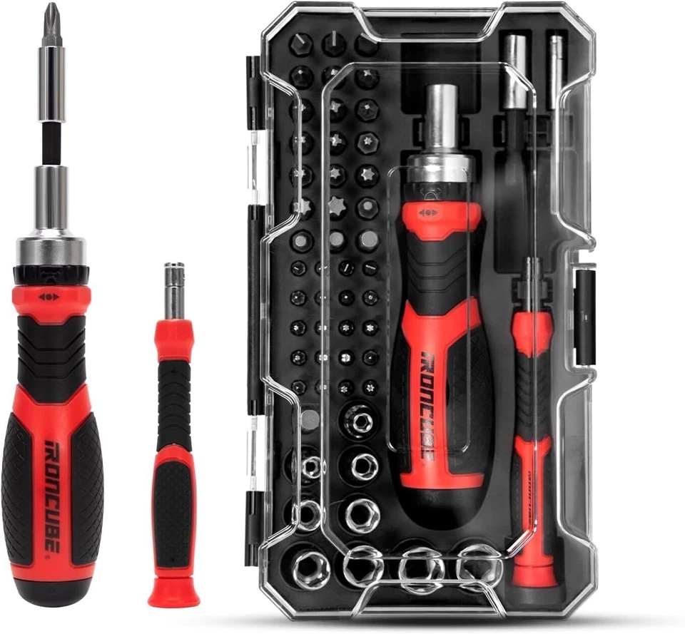 Efficient 56-Piece Magnetic Bit Set with Chrome Vanadium Steel for DIY Repairs - Image 3 of 4