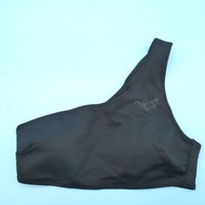 Victorias Secret Medium Black One Shoulder Lightly Lined Padded Bikini Top Swim