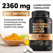 Turmeric, Alkaloids, Garlic, Ginger Capsules 2360 Mg Per Serving
