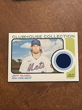 2022 Topps Heritage Clubhouse  Relic - Jeff McNeil NY Mets #CC-JMC Awesome Blue