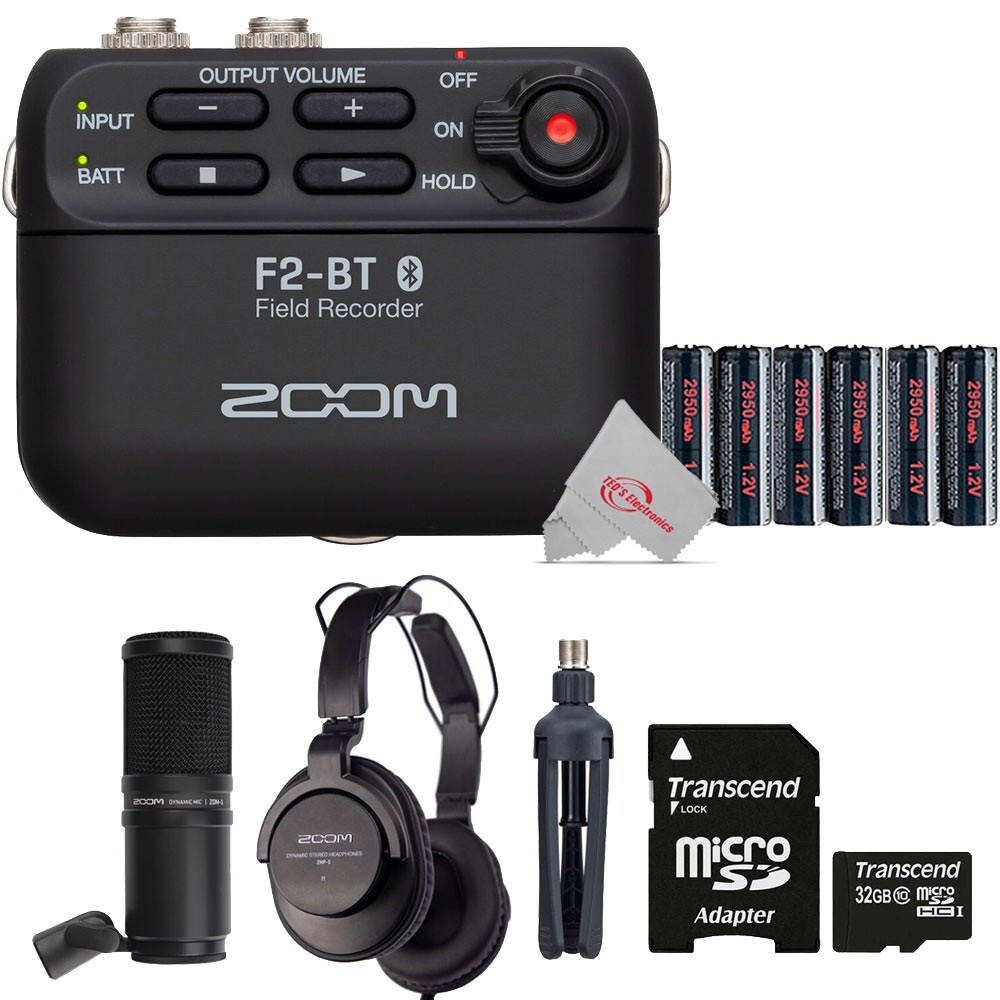 Zoom F2-BT Ultra Compact Bluetooth Field Recorder Microphone