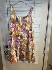 Nine West White and multi-coloured floral print dress #floraldress