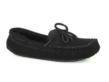 Nine West Women's Whirl Moccasin Slippers Black Leather Size 6 M
