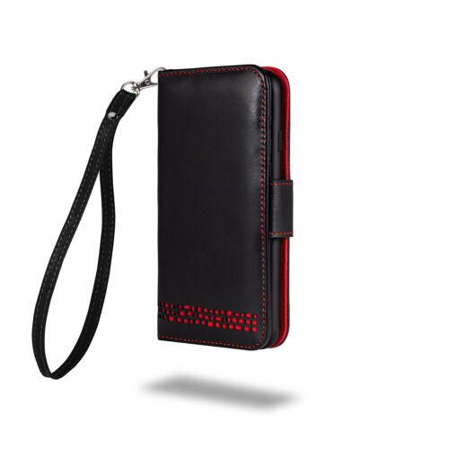 Funda billetera de cuero para iPhone 13 Pro con correa de muñeca - Imagen 2 de 33