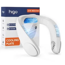 HIGO CoolMaster Pro Neck Fan, Neck Air Conditioner, 2-in-1 Cooling Neck Fan P...