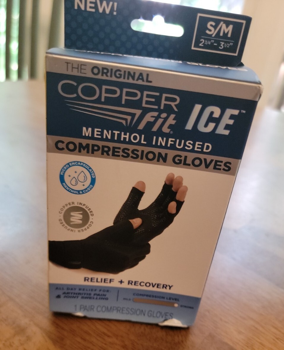 Copper Fit Ice Menthol Infused Compression Gloves for sale online eBay
