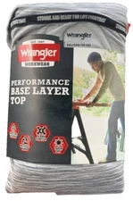 Wrangler Performance Base Layer Top Men's 2XL Long-Sleeve Grey Harbor Mist
