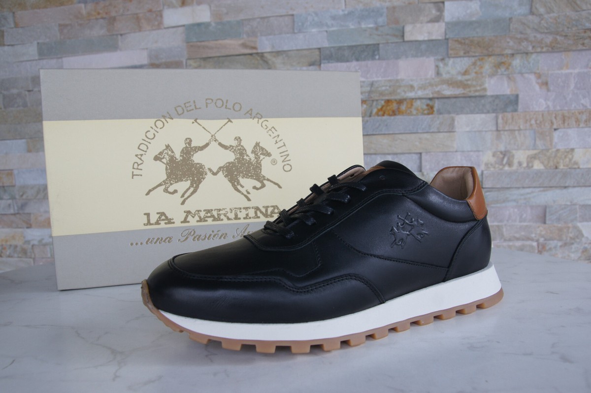 La Martina EU 42 Sneakers Shoes Black LFM2320303120 New  display picture 1