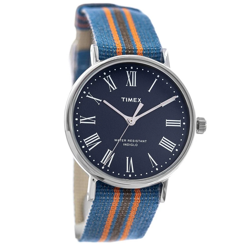 Timex Orologio analogico da uomo al quarzo con cinturino in nylon TW2W99500VQ
