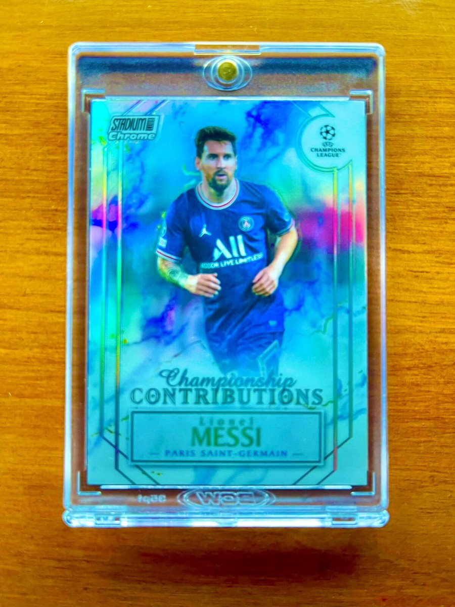 Lionel Messi RARE REFRACTOR TOPPS CHROME INVESTMENT CARD SSP WORLD