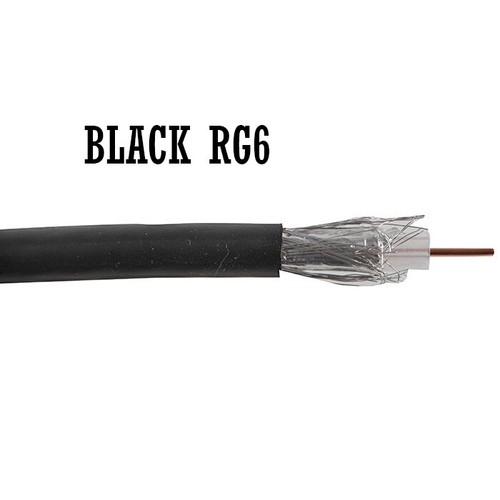Coax TV Aerial Satellite SKY RF Coaxial Cable RG6 BLACK WHITE BROWN Wire - Picture 2 of 7