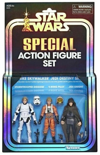 Star Wars E4072 SDCC 2019 Vintage Luke Skywalker Special Action Figure - 3 Pieces