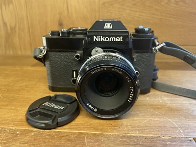 *Mint* Nikon Nikomat EL Black Film Camera New Nikkor 50mm F/2 Lens Non Ai /Japan