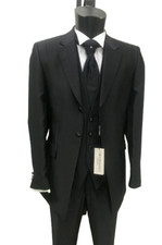 ABITO UOMO SPOSO  NERO   FIRMATO CARLO PIGNATELLI CERIMONIA SUIT