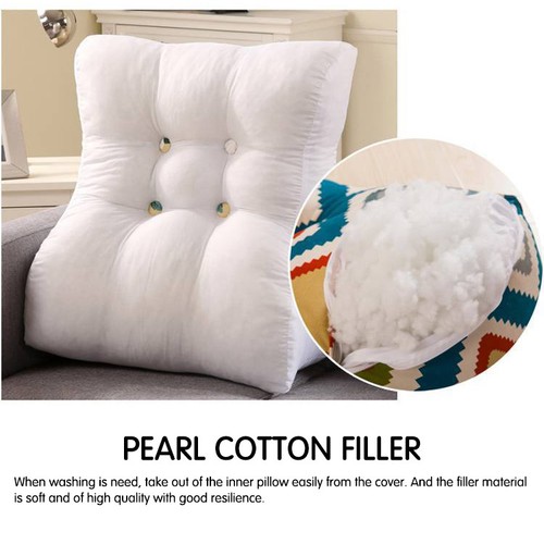 Backrest Support Reading Pillow Filled Triangular Wedge Cushion for Daybed Sofa - Picture 35 of 60