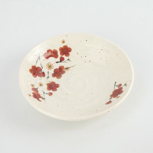 Mino ware Japanese sarving plate set of 5 Four seasons in Japan 5.11in White - Picture 3 of 9