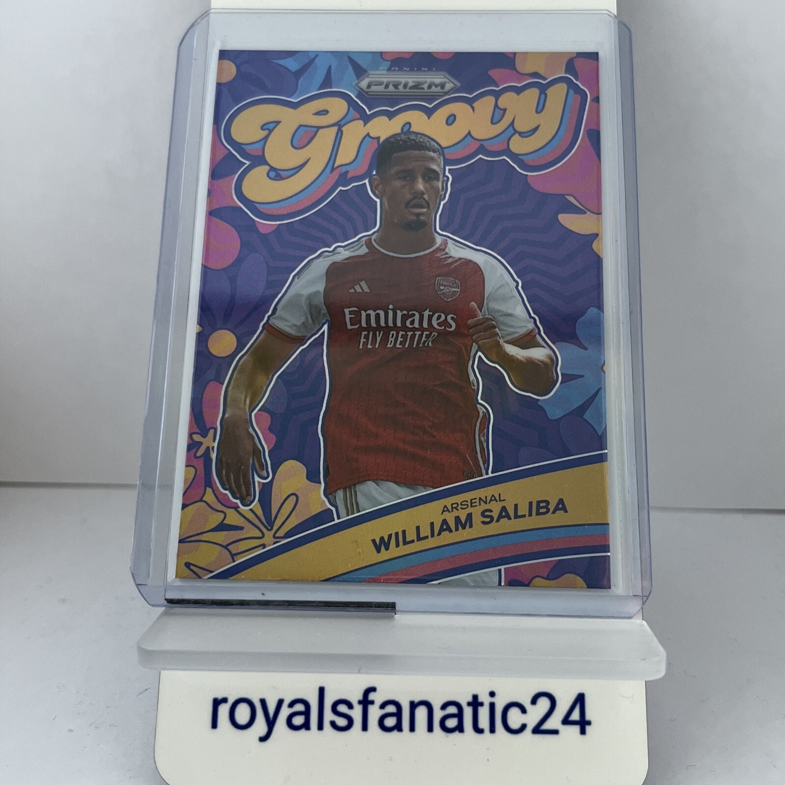 2023-24 Prizm EPL William Saliba Groovy Case Hit Arsenal Rare