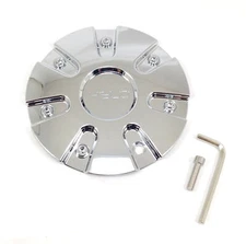 Helo Chrome Center Cap 7-5/16"OD Bolt-On Closed-End for 5/6Lug HE868 868L185