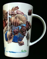 5"~Jason Lee~LISSOM DESIGN~Cappuccino~Latte Mug~NAUTICAL~Seashells~SAILBOAT~Ship