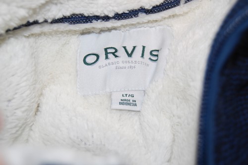 NWT Orvis Mens B&T Blue 1/4 Zip Heavyweight Sherpa Lined LS Sweatshirt LT 3XL - Picture 11 of 15