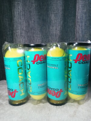 4 Cans (12 Balls) Penn Coach Teaching Tennis Balls