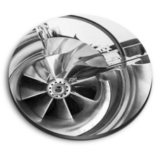 Round MDF Magnets - BW - Turbo Charger Car Men's #38178