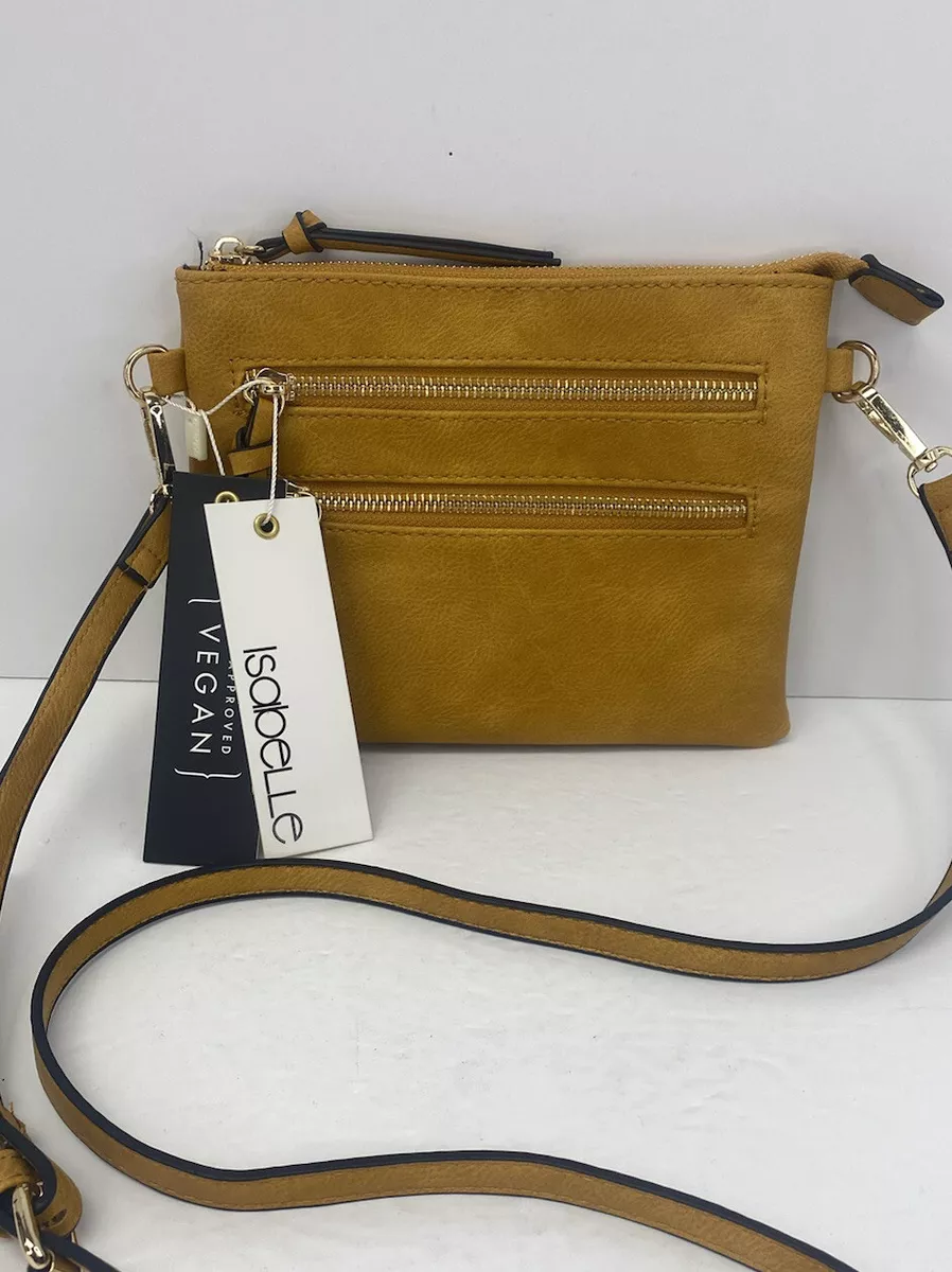 NWT Isabelle Vegan Leather Crossbody Handbag Tan 