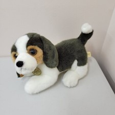Beagle Miyoni Tots By Aurora Plush Soft White  Brown Dog Stuffed Animal Pup 10"