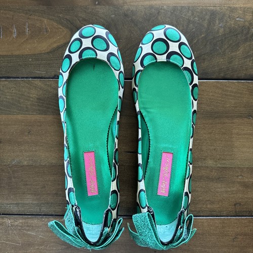 A pois vintage nuovi betsey johnson verdi mezzaluna - San Patrizio 5,5 - Foto 2 di 10