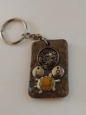 Scorpio Turtle LP Letters Keychain Charm