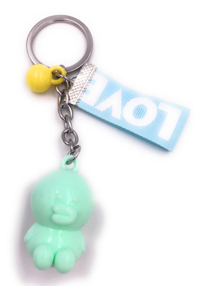 H-CUSTOMS Ente Kücken Grün Schlüsselanhänger Anhänger