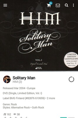 HIM ~ Solitary Man DVD Single 2004 AOR Melodic Rock Limited Edition