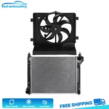 Aluminum Radiator and Cooling Fan Assembly Kit For 2013-2018 Nissan Sentra 1.8L