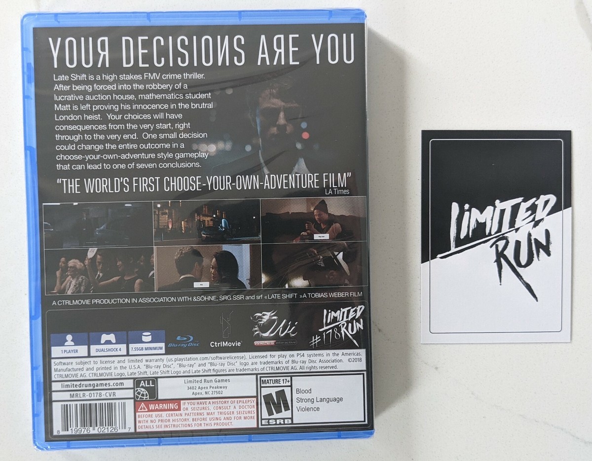 Late Shift (Playstation 4) BRAND NEW - Limited Run Games | eBay