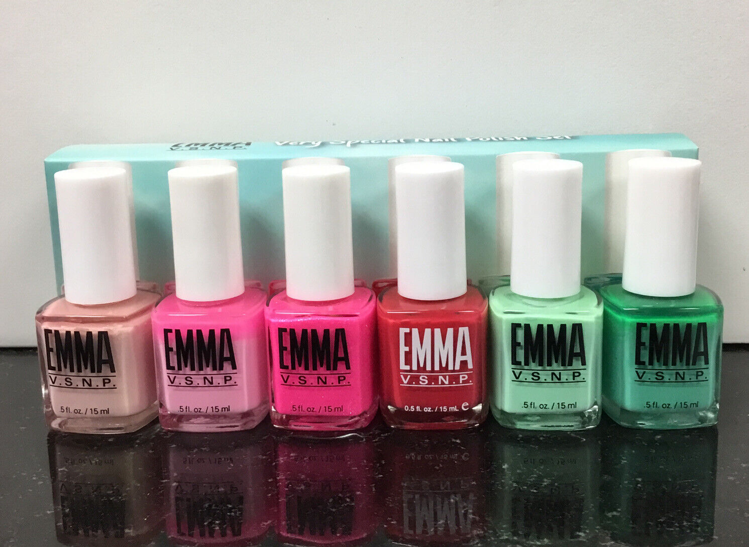 EMMA V.S.N.P. Very Special Nail Polish 6 Bottle Set NIB Nail Care
