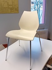 Sedie da ufficio Kartell di Vico Magistretti, grigio chiaro, anno 2003, usate