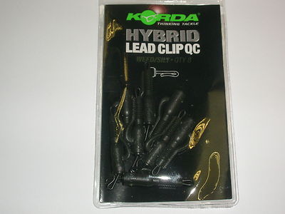 Korda Hybrid QC Lead Clip Weed / Silt 8pk Carp fishing tackle
