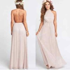 Show Me Your MuMu Collette Collar Dress Maxi Magic Mauve Glimmer Pink Size Small