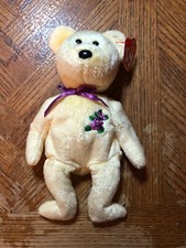 TY Beanie Baby  MOTHER 2003 Yellow Bear  10 Year Tag  Retired  Mint