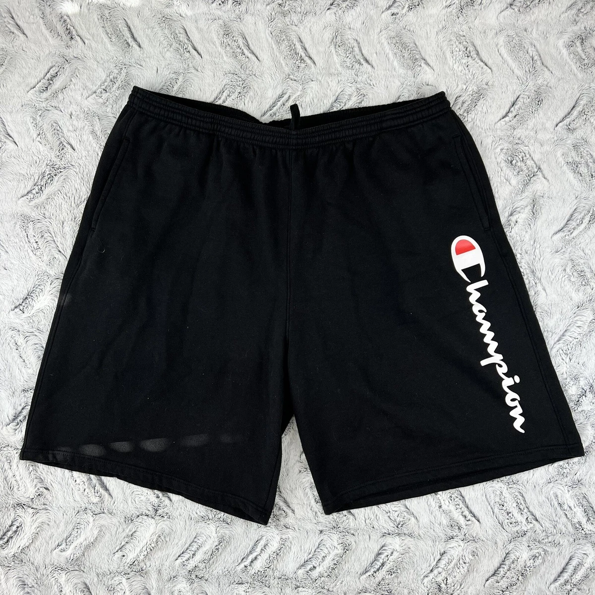 Black champion sweat shorts top