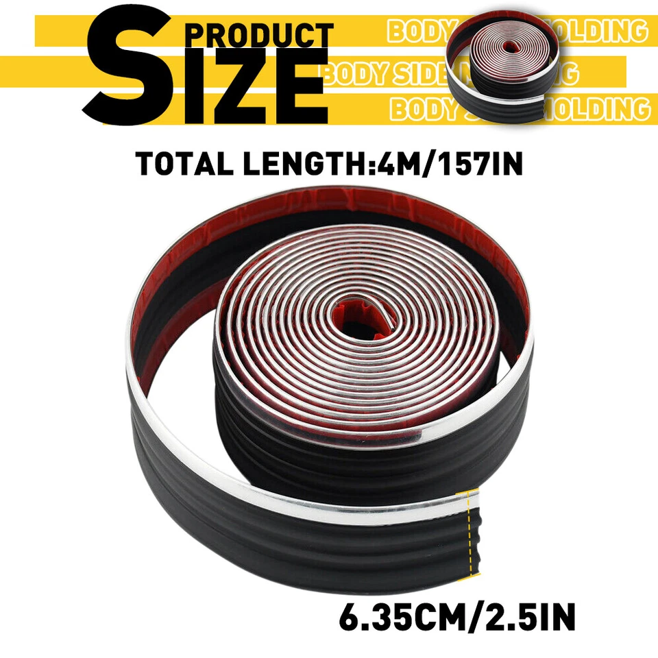 Moldura lateral de carrocería 4M negra cromada para Chevy GMC Tahoe Yukon Suburban A universal Foto 2 de 4