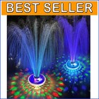 Rechargeable Floating Water Fountain with Colorful Lights - Easy Outdoor Setup