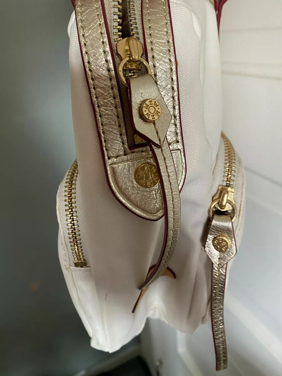 MZ Wallace Ivory Shoulder bag w Leather Straps and Interior Pouch