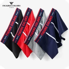 New High Quality Men's Cotton Boxer Briefs Low Waist Youth Men's Square Shorts