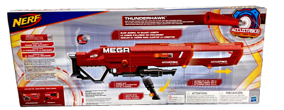 Nerf Thunderhawk AccuStrike Mega Blaster - Longest Nerf Blaster With 10 Darts & Bipod