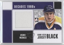 2010-11 ITG Decades 1980s Game-Used Jersey Black /120 Bernie Nicholls #M-04 0f4