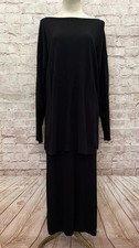 Conjunto túnica y maxi falda recta Peruvian Connection negra Dorsay talla XL NUEVO