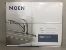 Moen 87603 Adler One Handle Chrome Kitchen Faucet w/Supply Lines