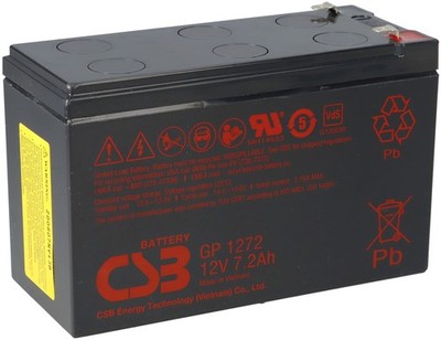CSB Blei-Akku GP1272 F1 12V 7,2Ah AGM 4,8mm Faston VDS AGM Blei passen 7Ah 8Ah